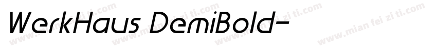 WerkHaus DemiBold字体转换